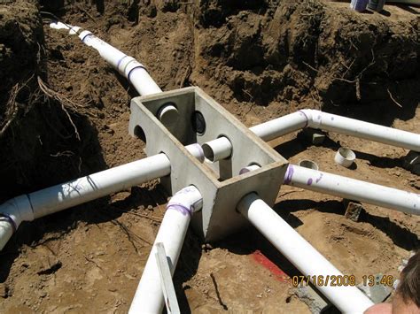 distribution box in a septic system|installing a septic distribution box.